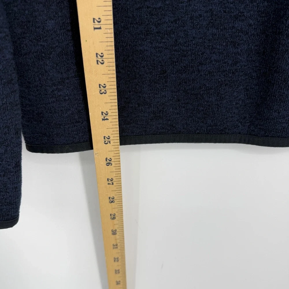 J Crew BD998 Marled fleece half-zip pullover, Size‎ M blue
